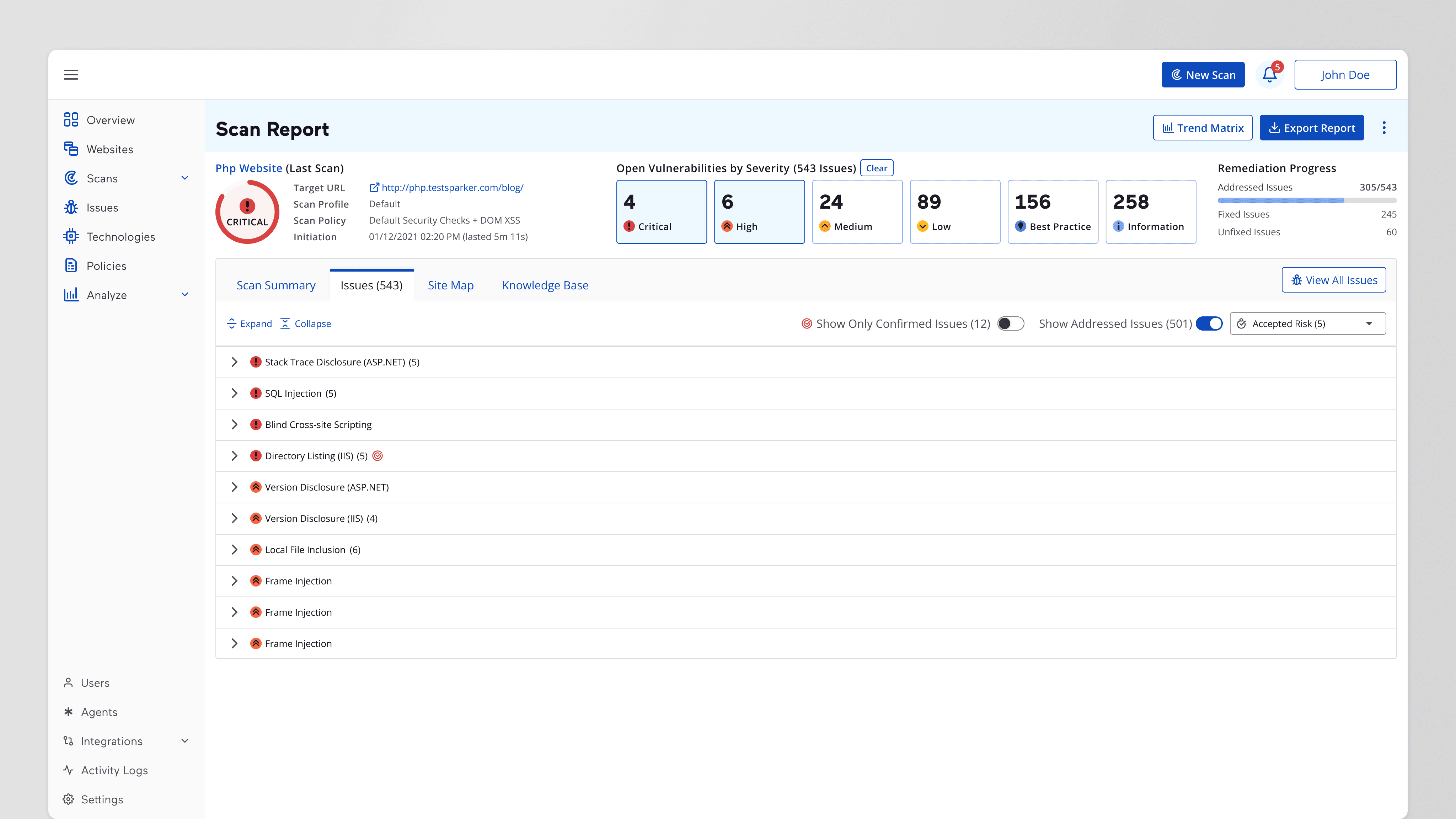Easy to filtering issues, Clear lsting issues with easy filtering