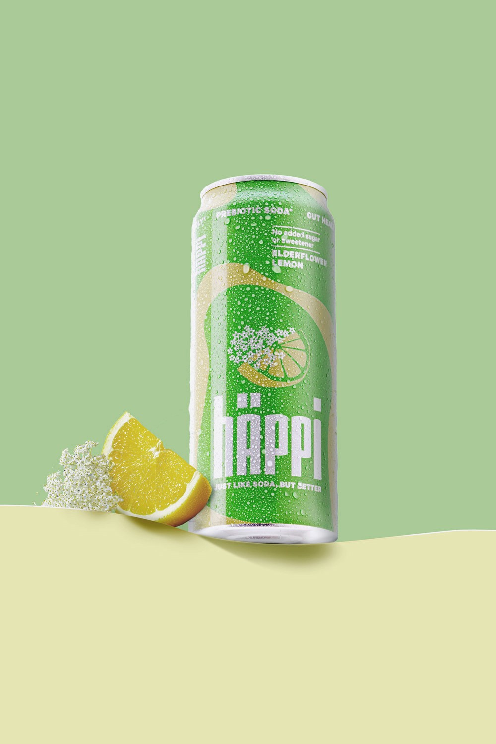 Dose Häppi Elderflower Lemon Aufnahme von unten