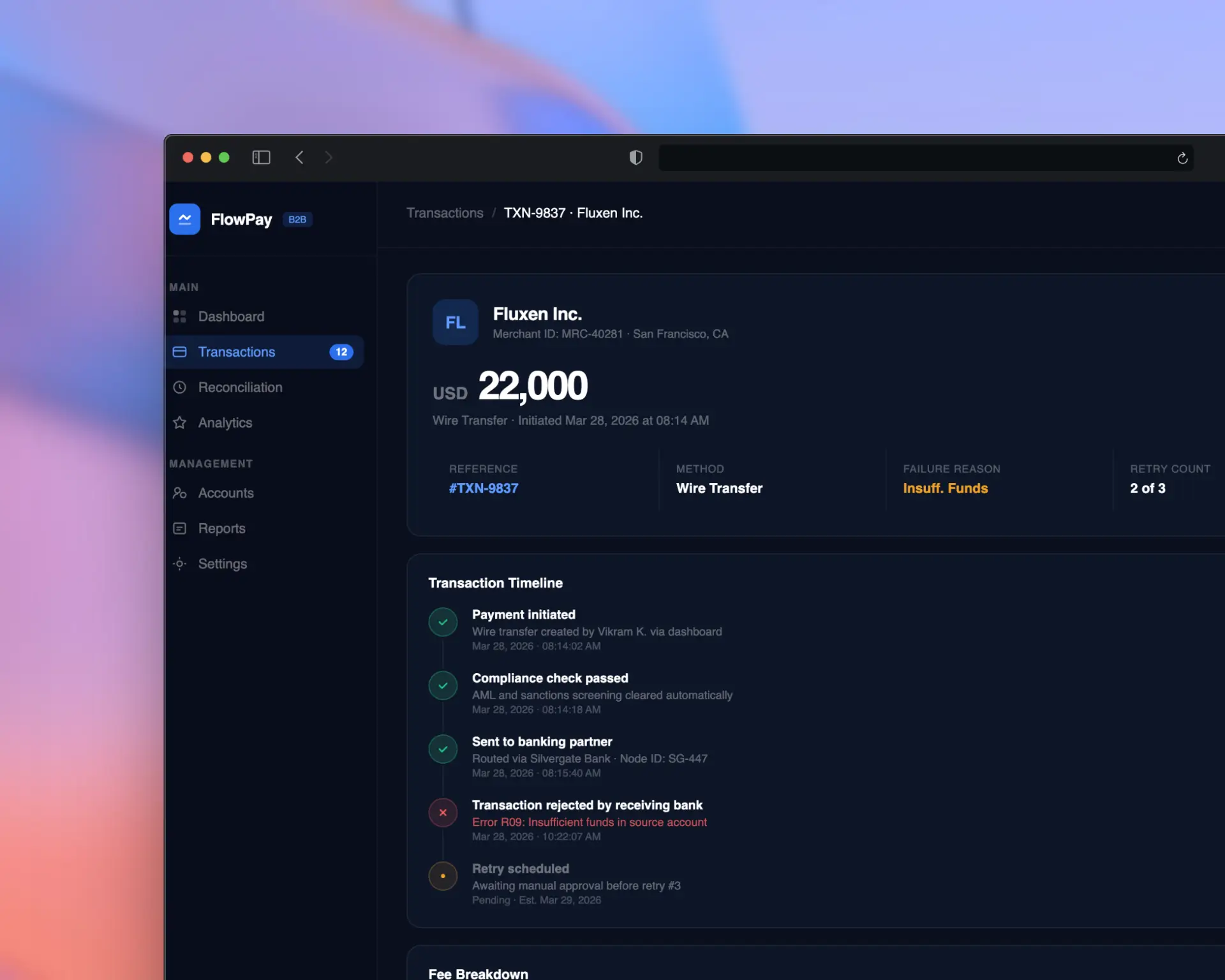 Flowpay mockup