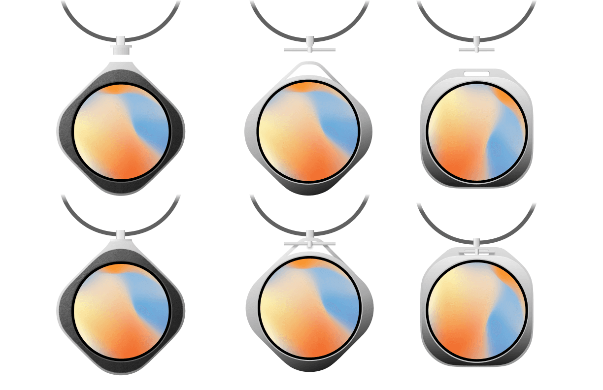 Pendant silhouette and connector comparisons