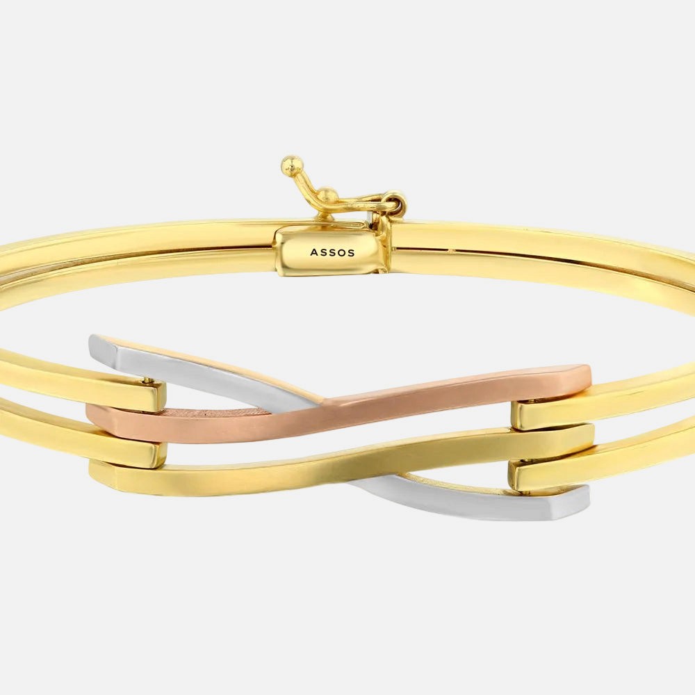 Assos 14 Ayar Altın Kaburga Kelepçe Bilezik 7.40 Gram