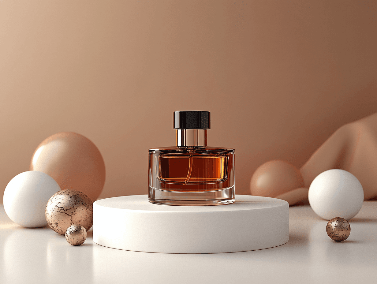 Product shot of a fragrance bottle.