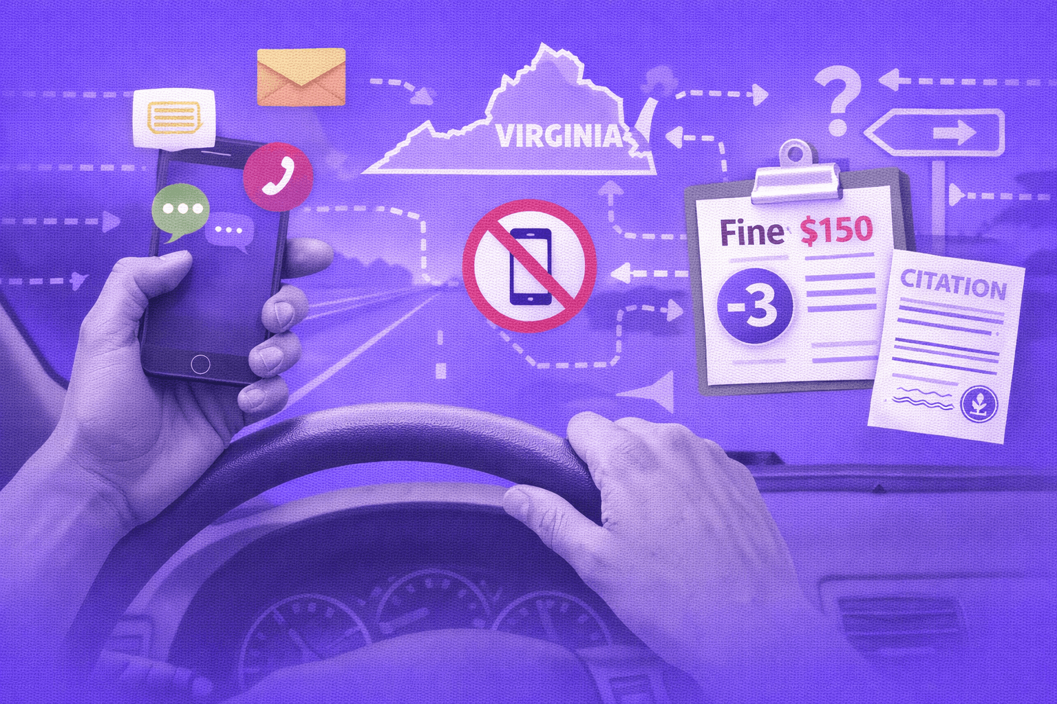 Virginia Distracted Driving Laws: Fines, Points & What to Do Next