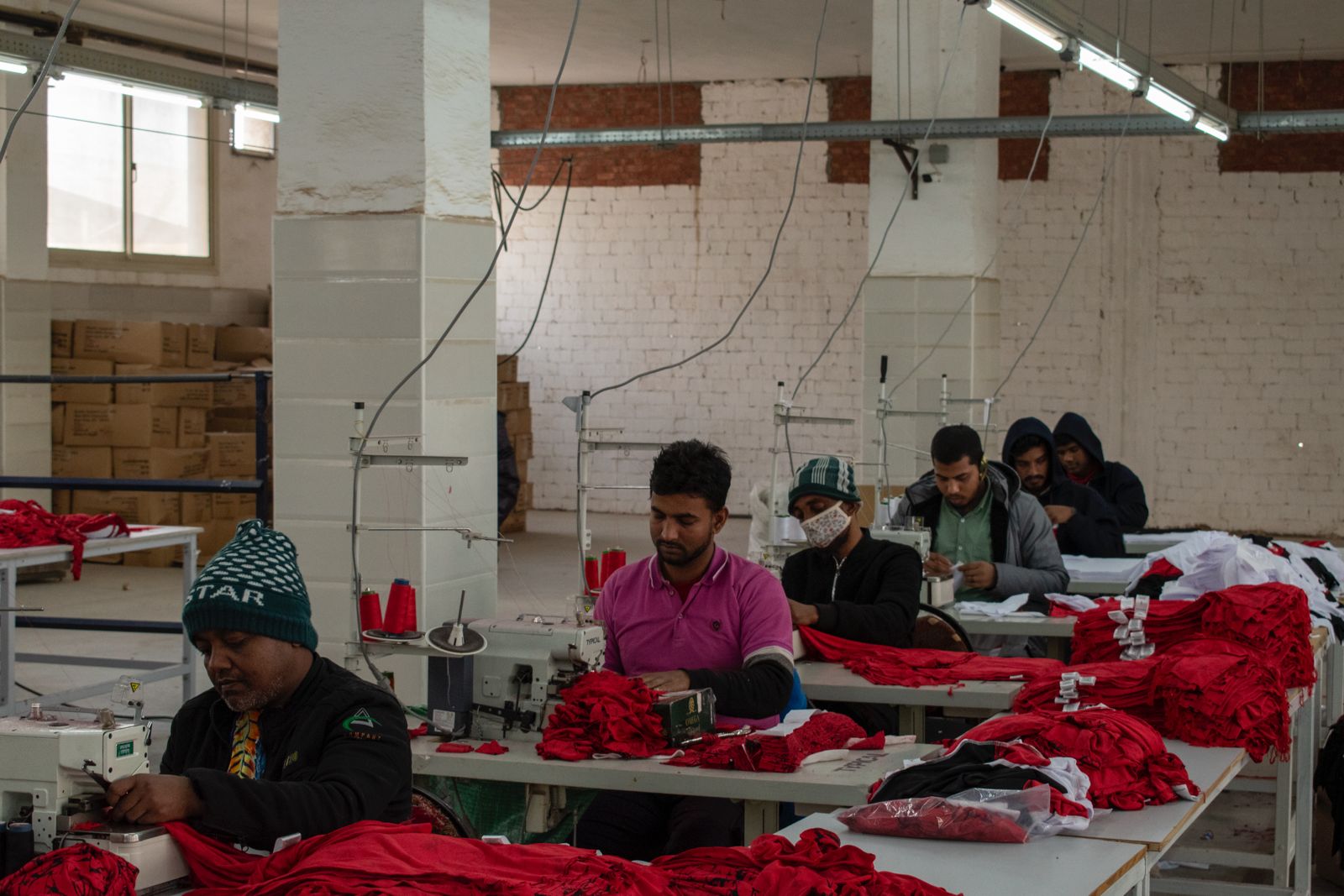 A group of people in fashionable clothing