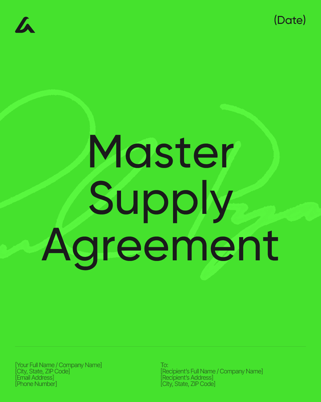 Master Supply Agreement
