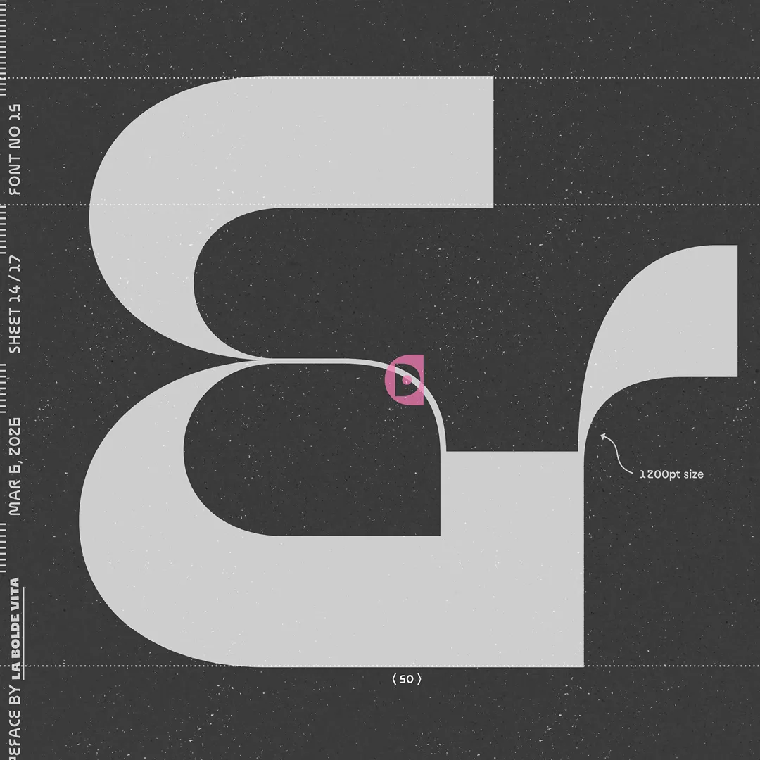 a big ampersand in the striking display style with maximum stroke contrast 