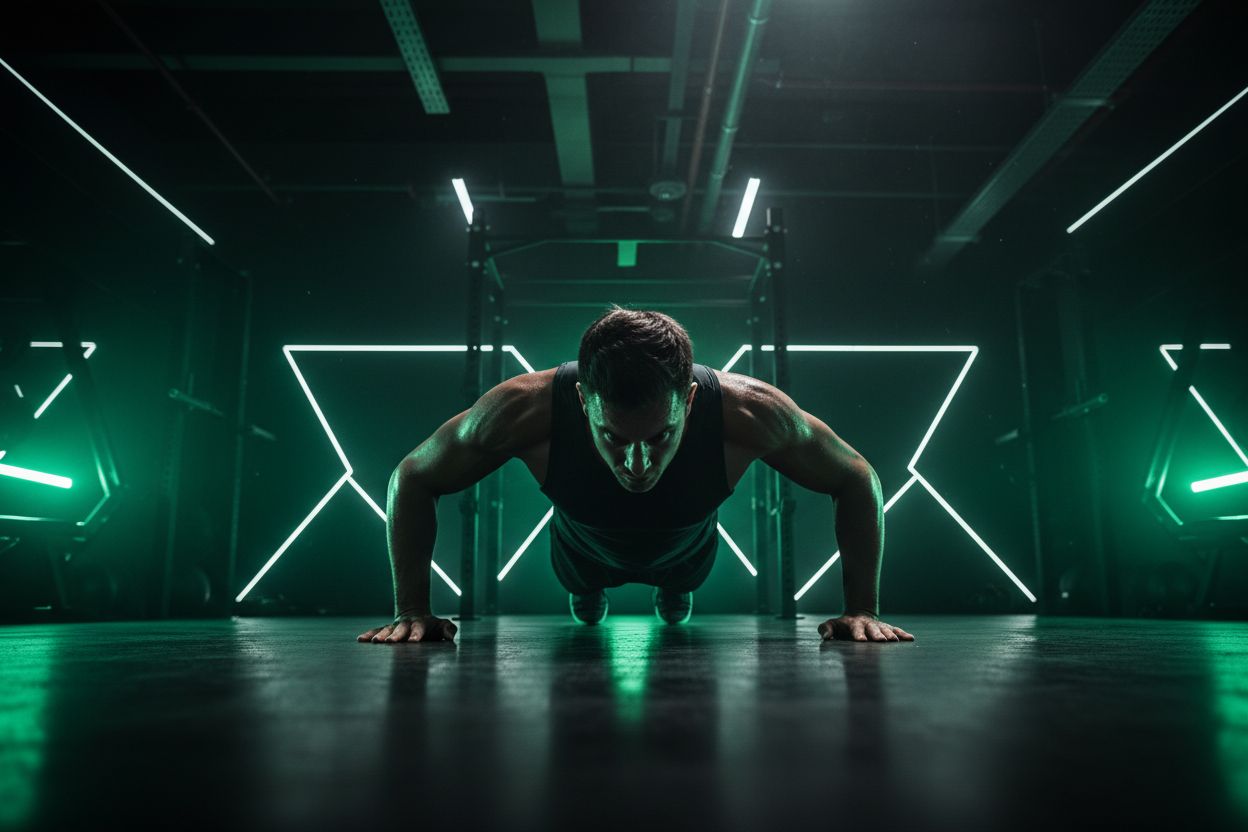 Person doing push-up