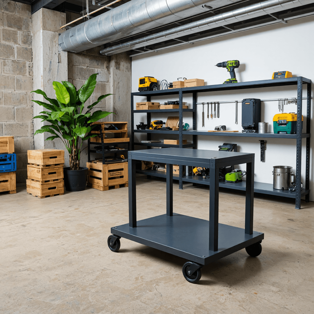 product photography of platform cart