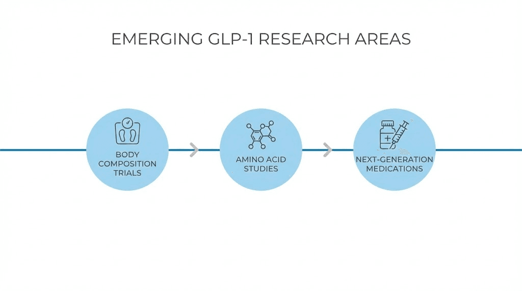 Future research timeline for tirzepatide muscle preservation studies