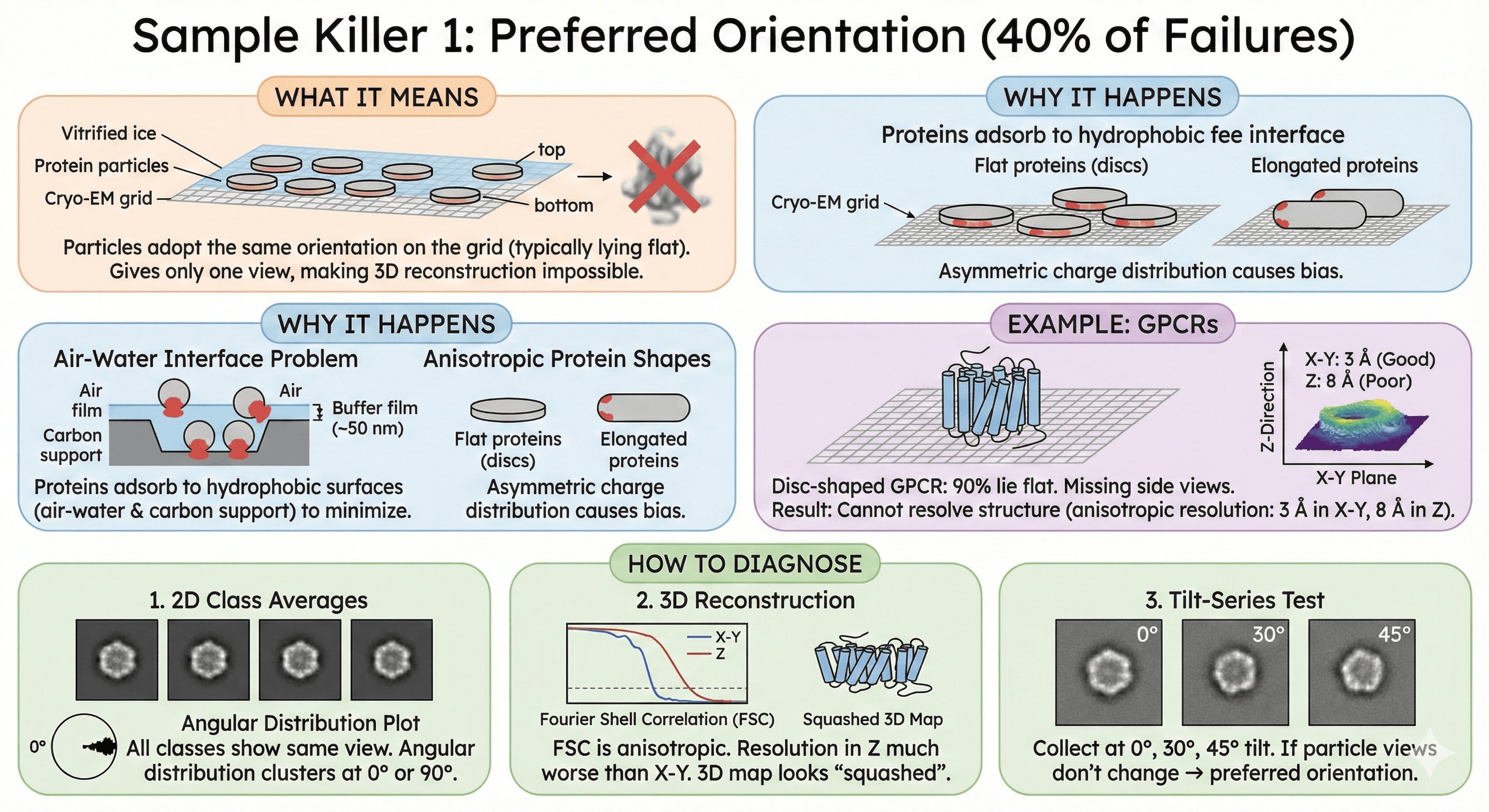 Diagram Showing the Preferred Orientation's Effect on Sample Success