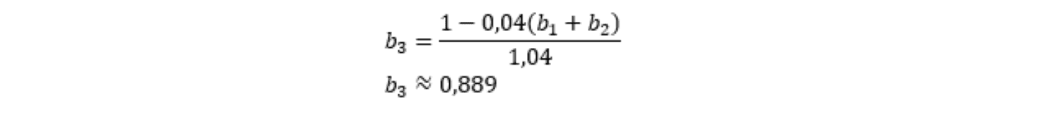 Exemple - maturité 3 - facteur d'actualisation