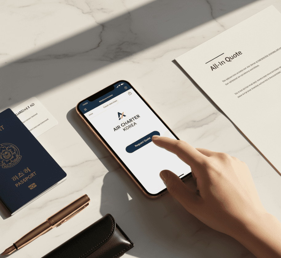 Air Charter Korea quote request