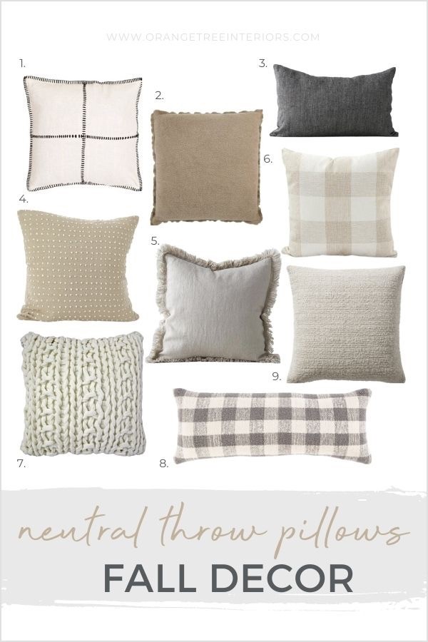 Neutral Fall Throw Cushions
