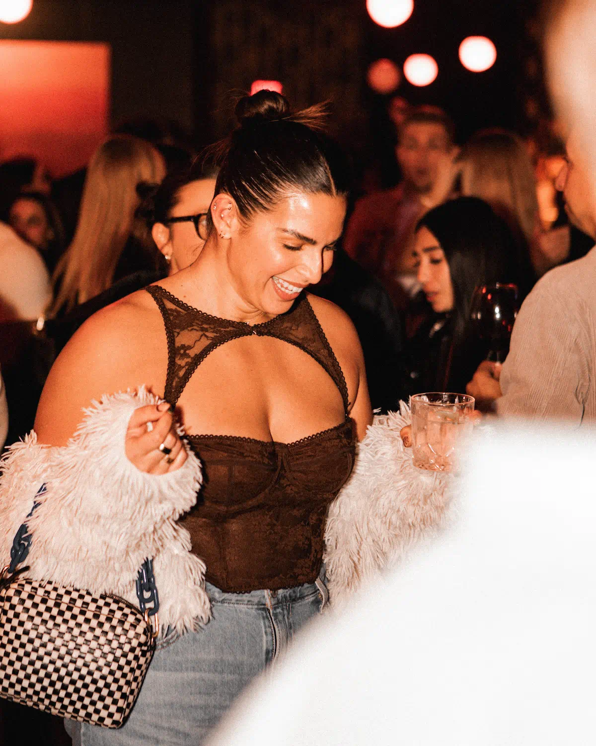 person playing audio mixer in concert