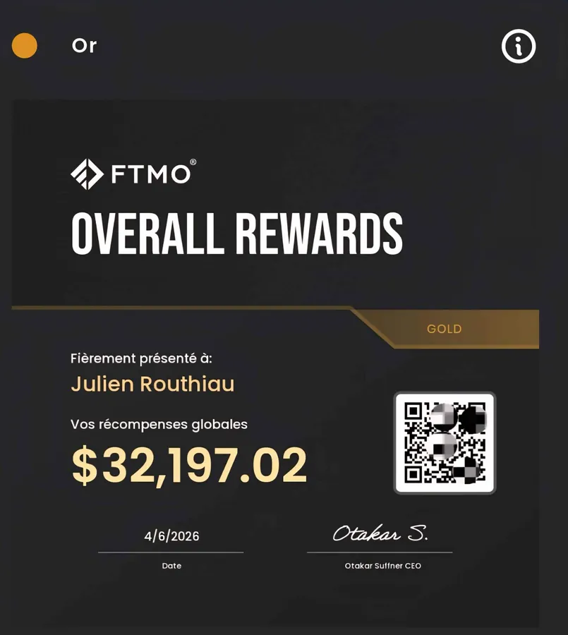Preuve de payout FTMO d'un membre LST