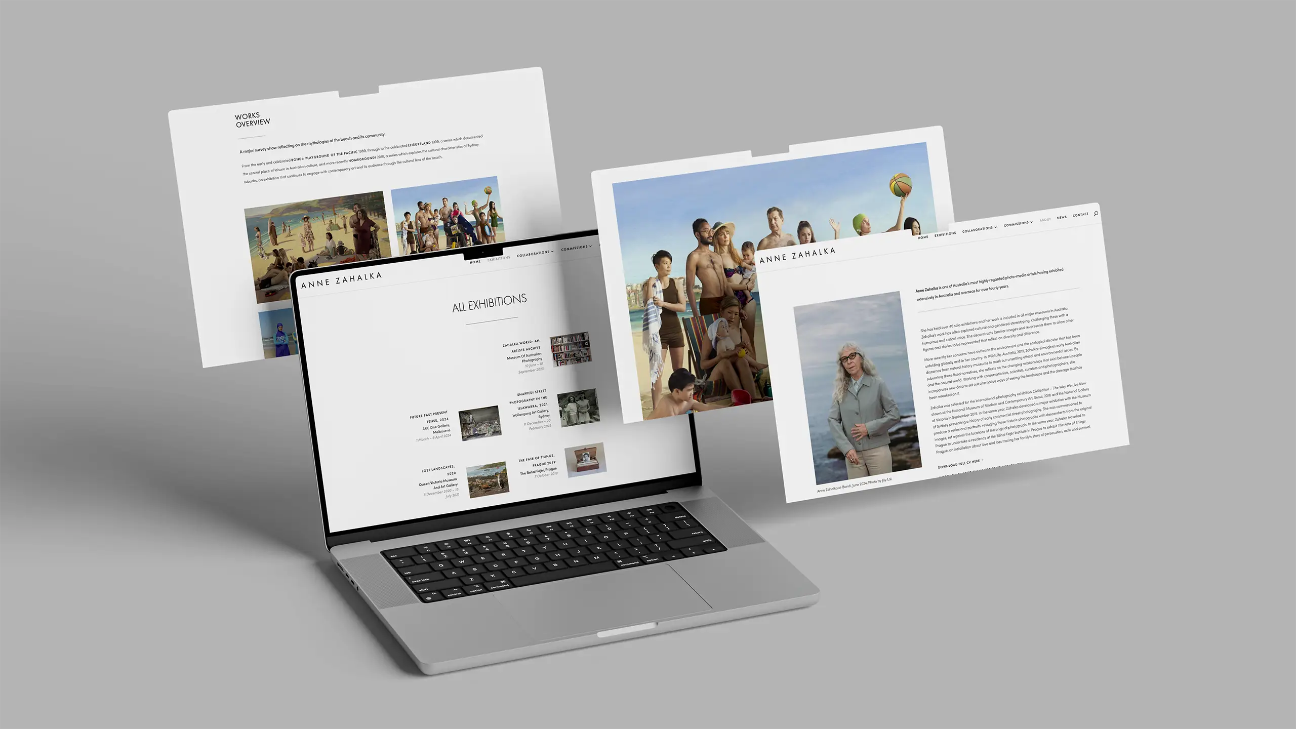 Anne Zahalka Wordpress website design featuring UX/UI design.