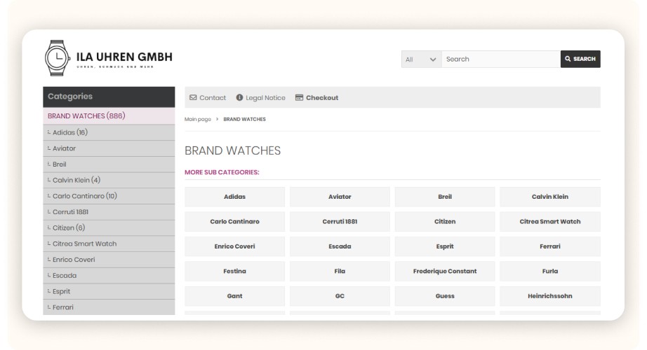ILA Uhren GmbH website