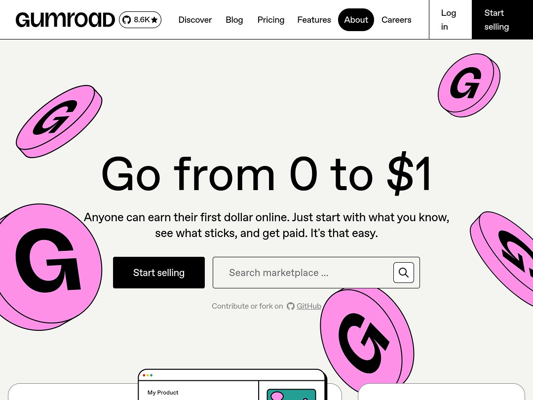 Go from 0 to $1 with Gumroad – sell digital products and make money online as an indie creator
