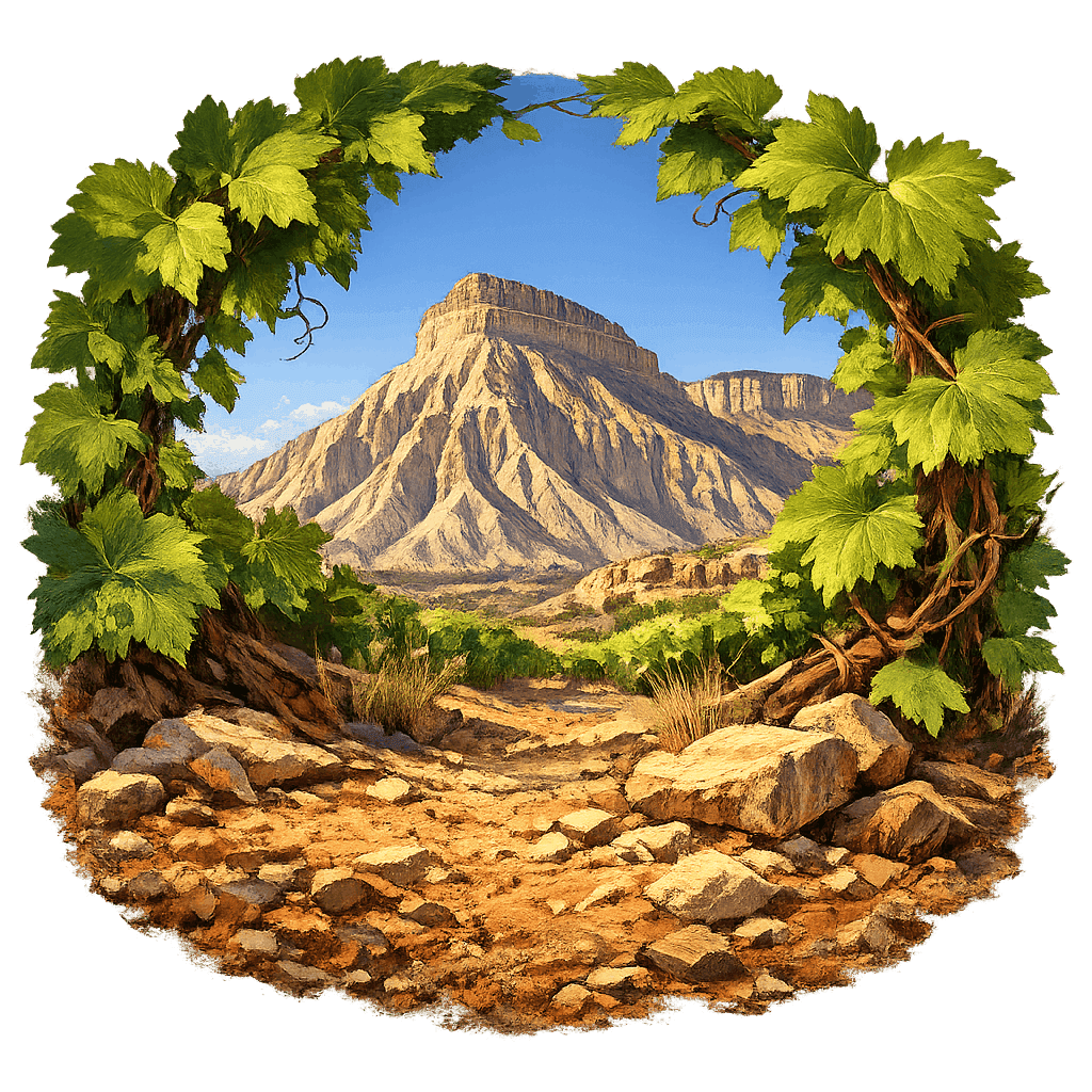 Detailed graphic of the Palisade wine region.