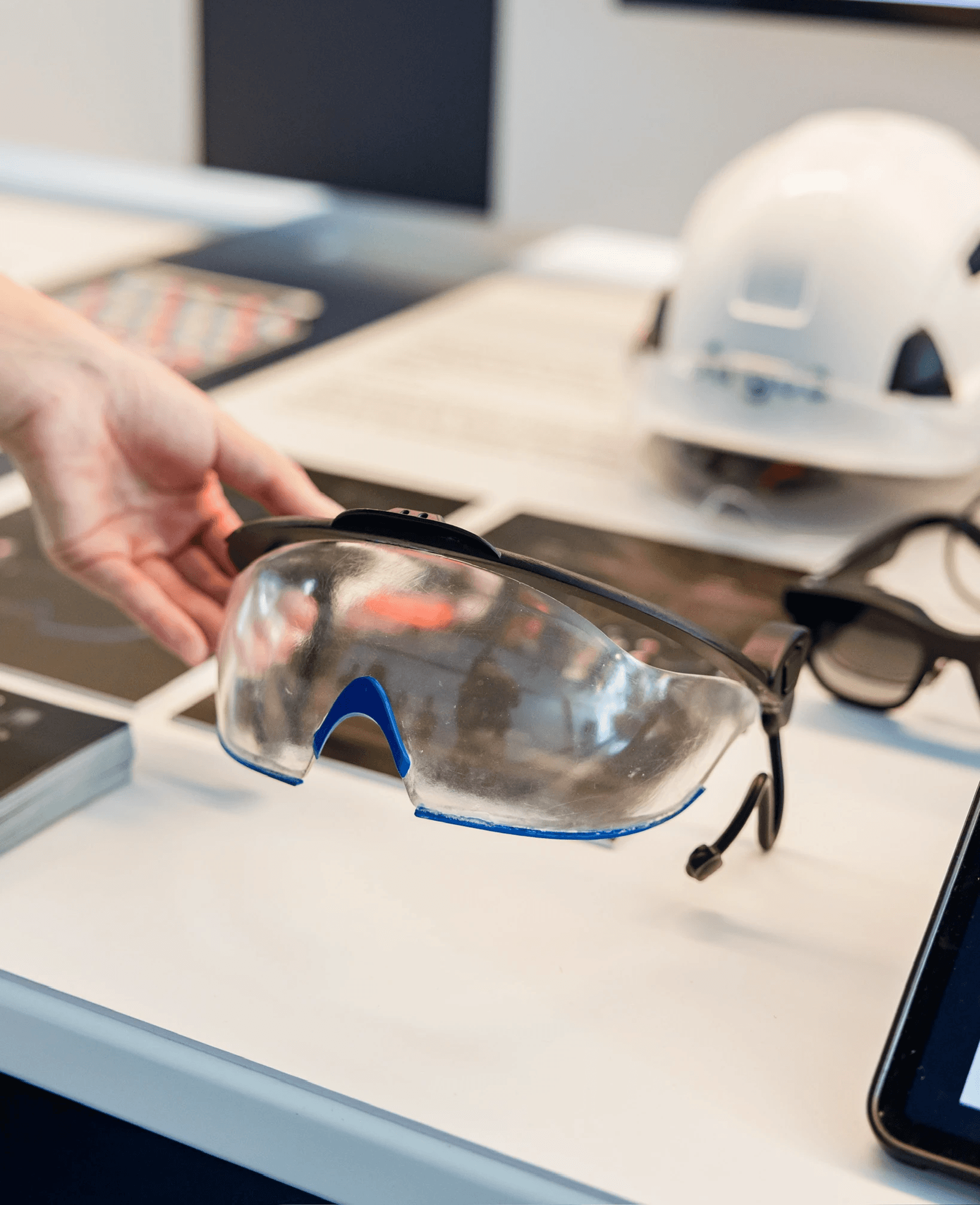 Man wearing VR glasses