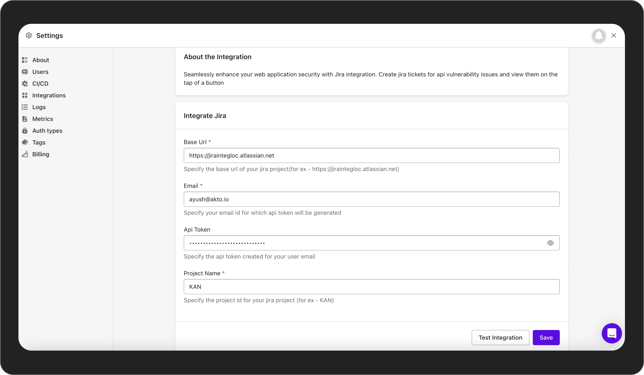 Copied details of Jira