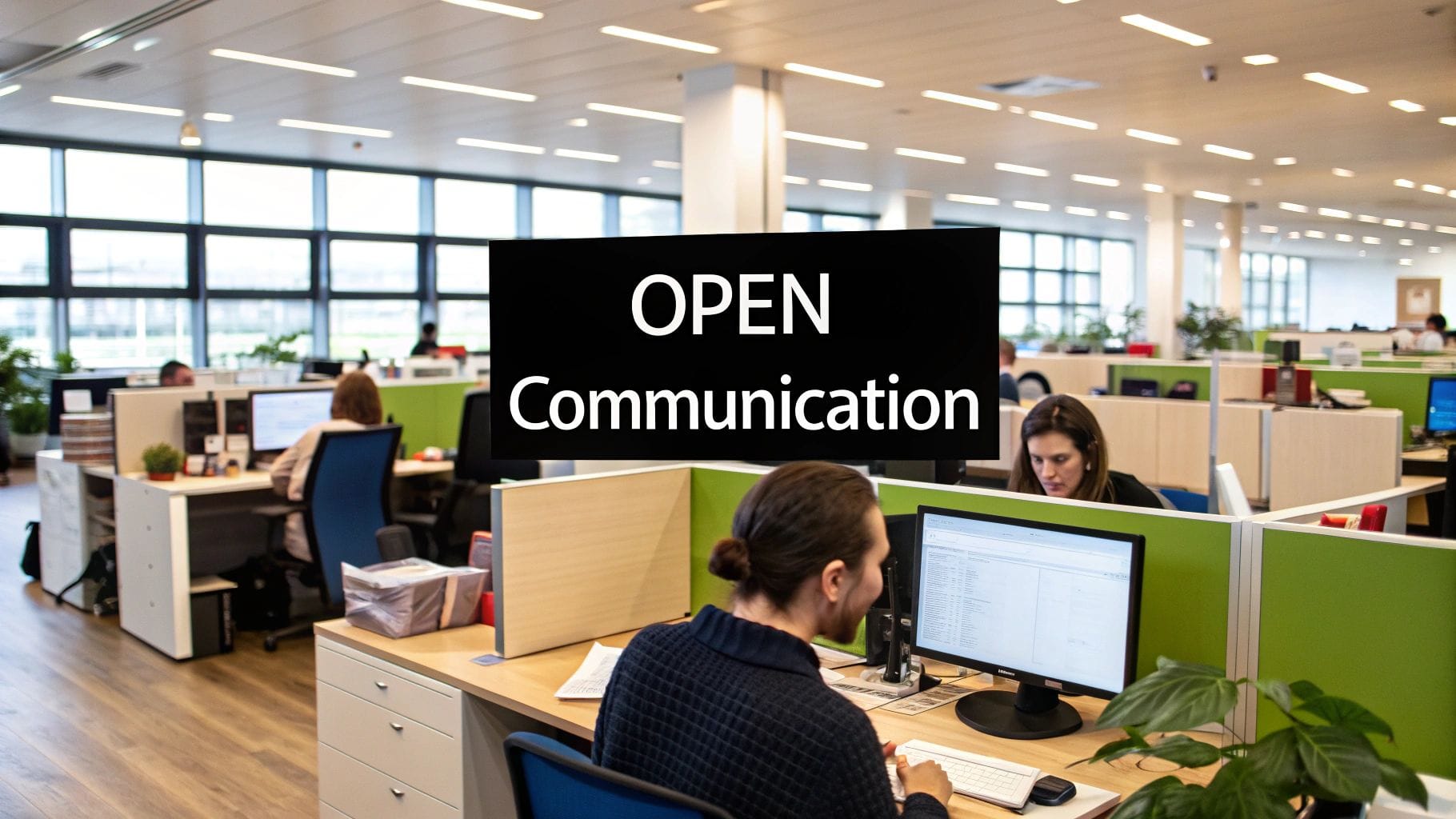 Leaders communicating with their team