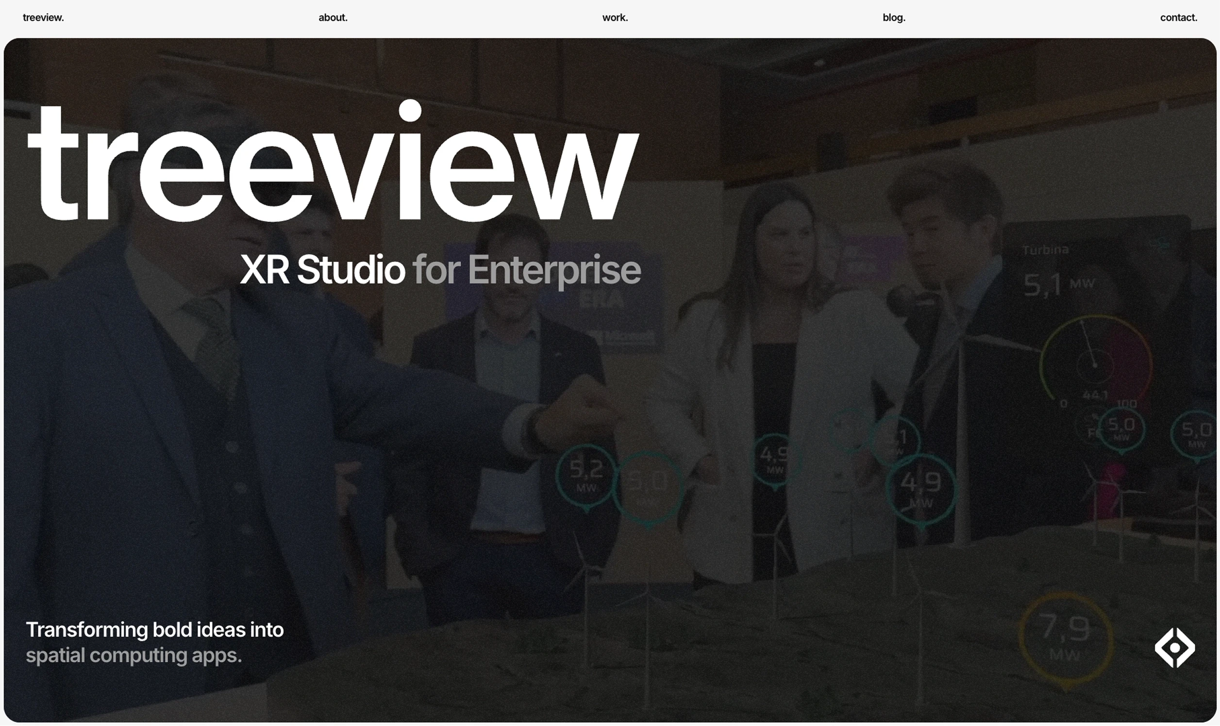 Treeview's website homepage