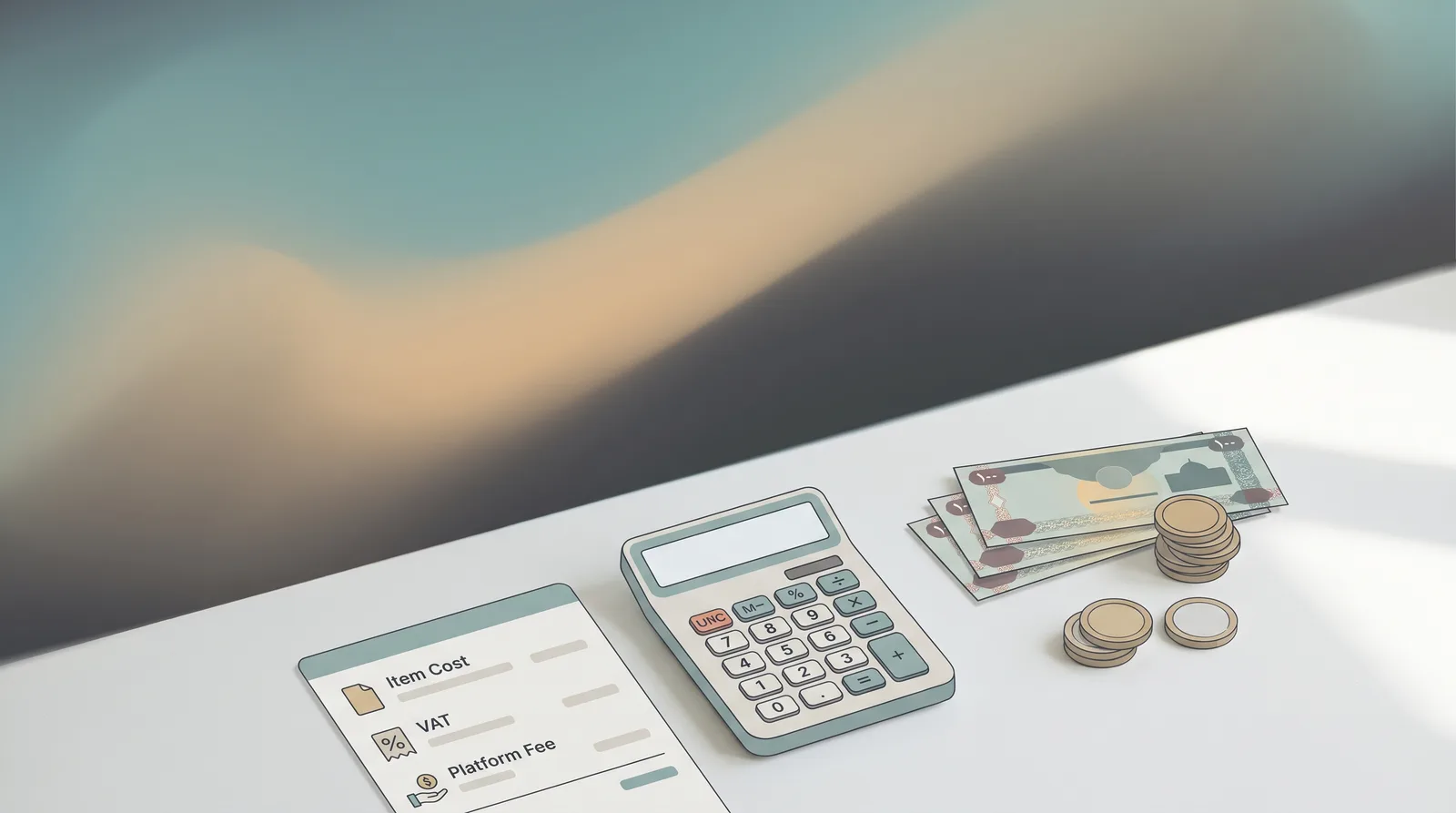 What VAT an Online Store in Dubai Pays beside an online store on a laptop and a card payment terminal