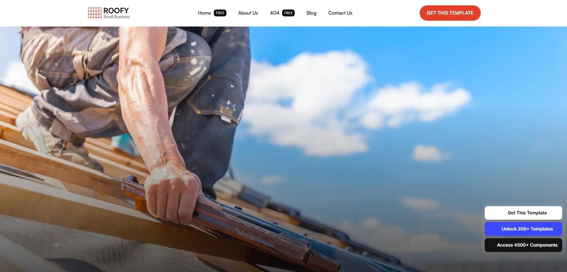 Roofy roofing service website