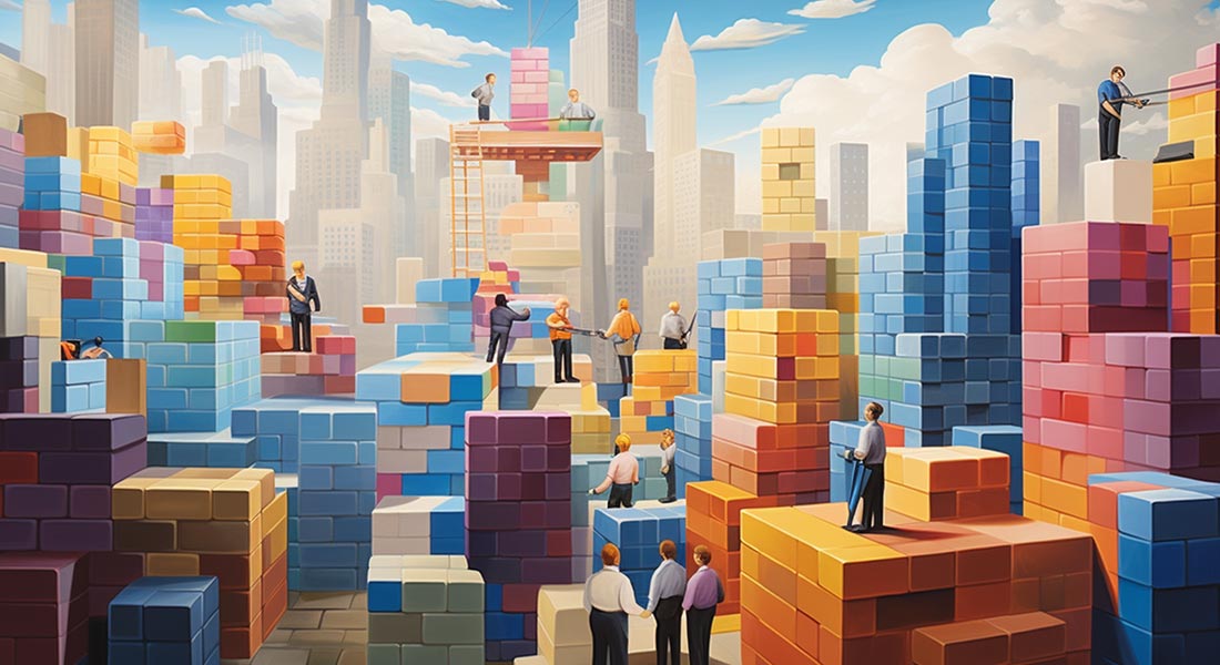 Asset managers en vastgoedbeheerders bouwen een stad met Legoblokjes, Adalace