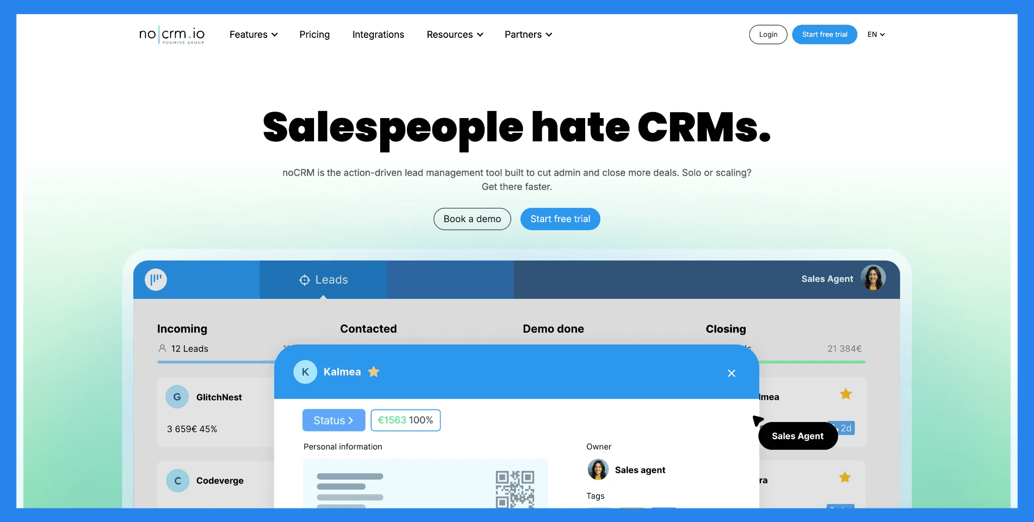 Lightweight CRM - noCRM.io