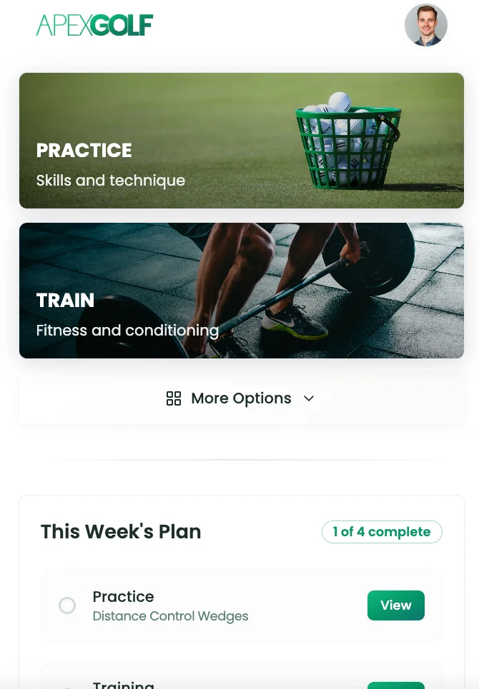 ApexGolf app – coming March 2026