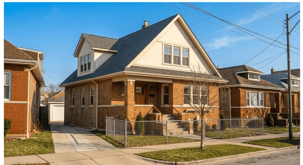 Home after fire and storm damage restoration by Magdan Construction Chicago