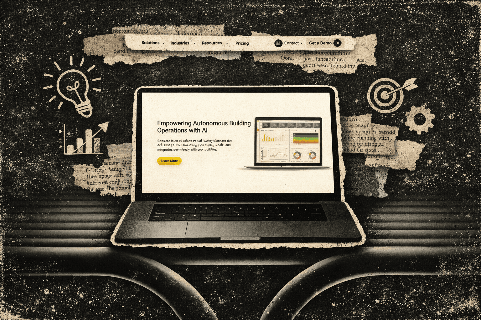 Abstract blue shapes create an interesting pattern.