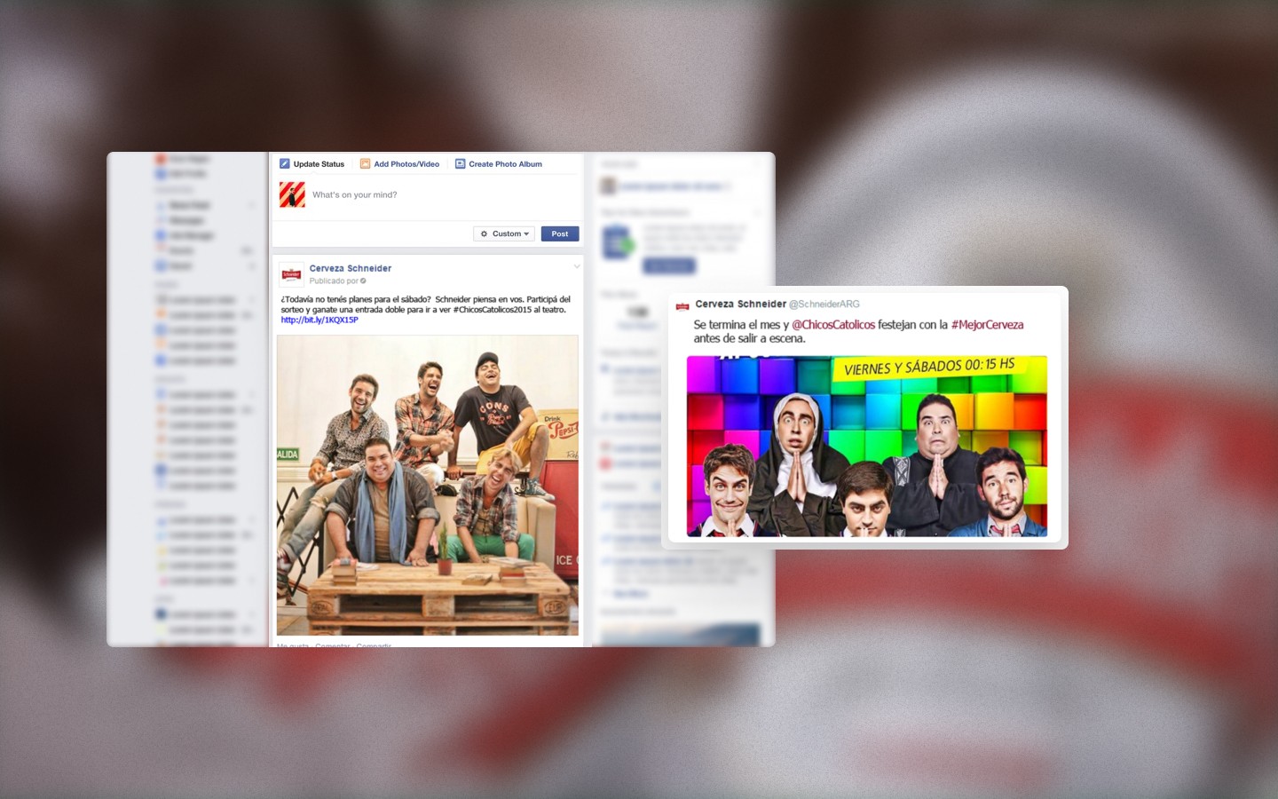 posts images from the Facebook campaign