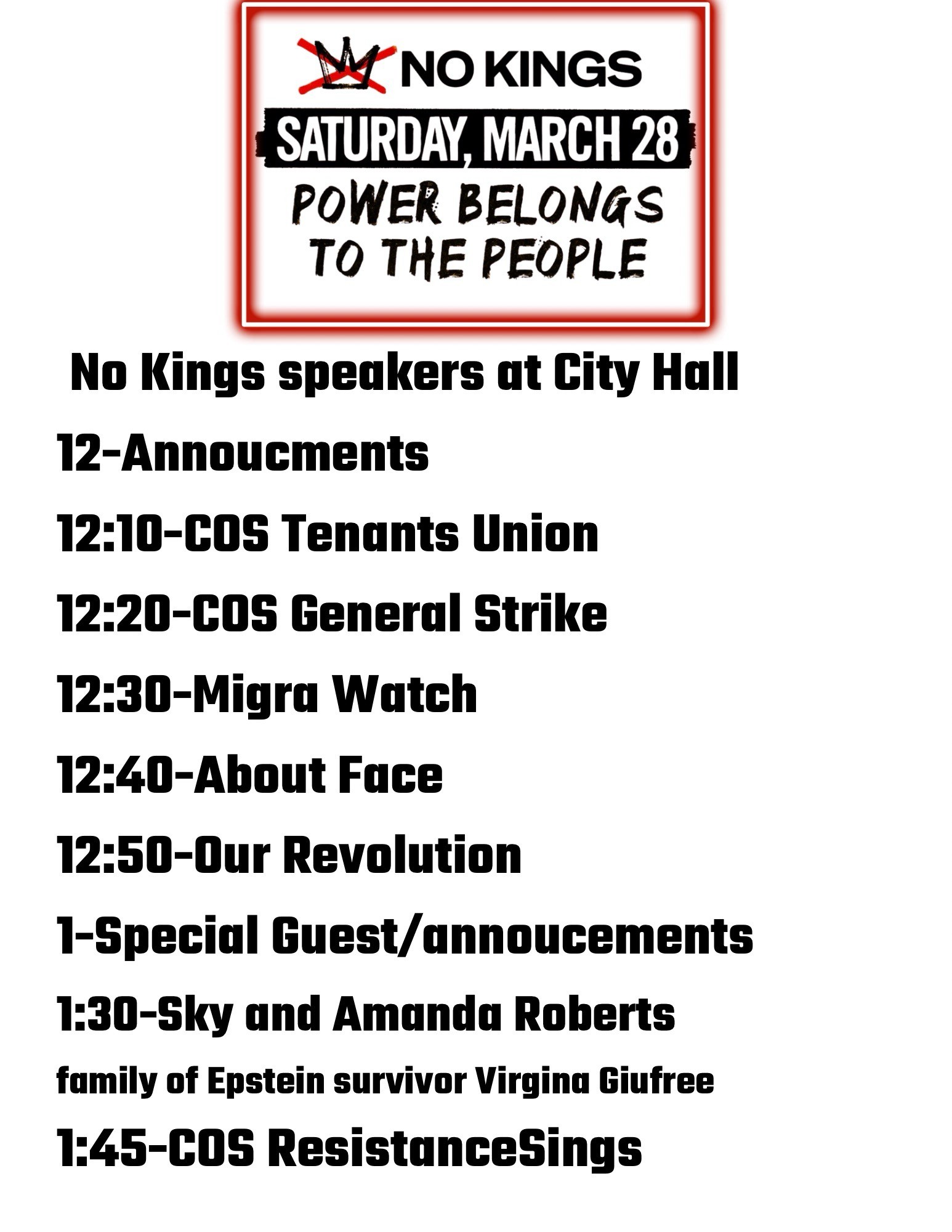 Credit: Trish Kantor. A protester with a backpack and American flag stands in front of a crowd.