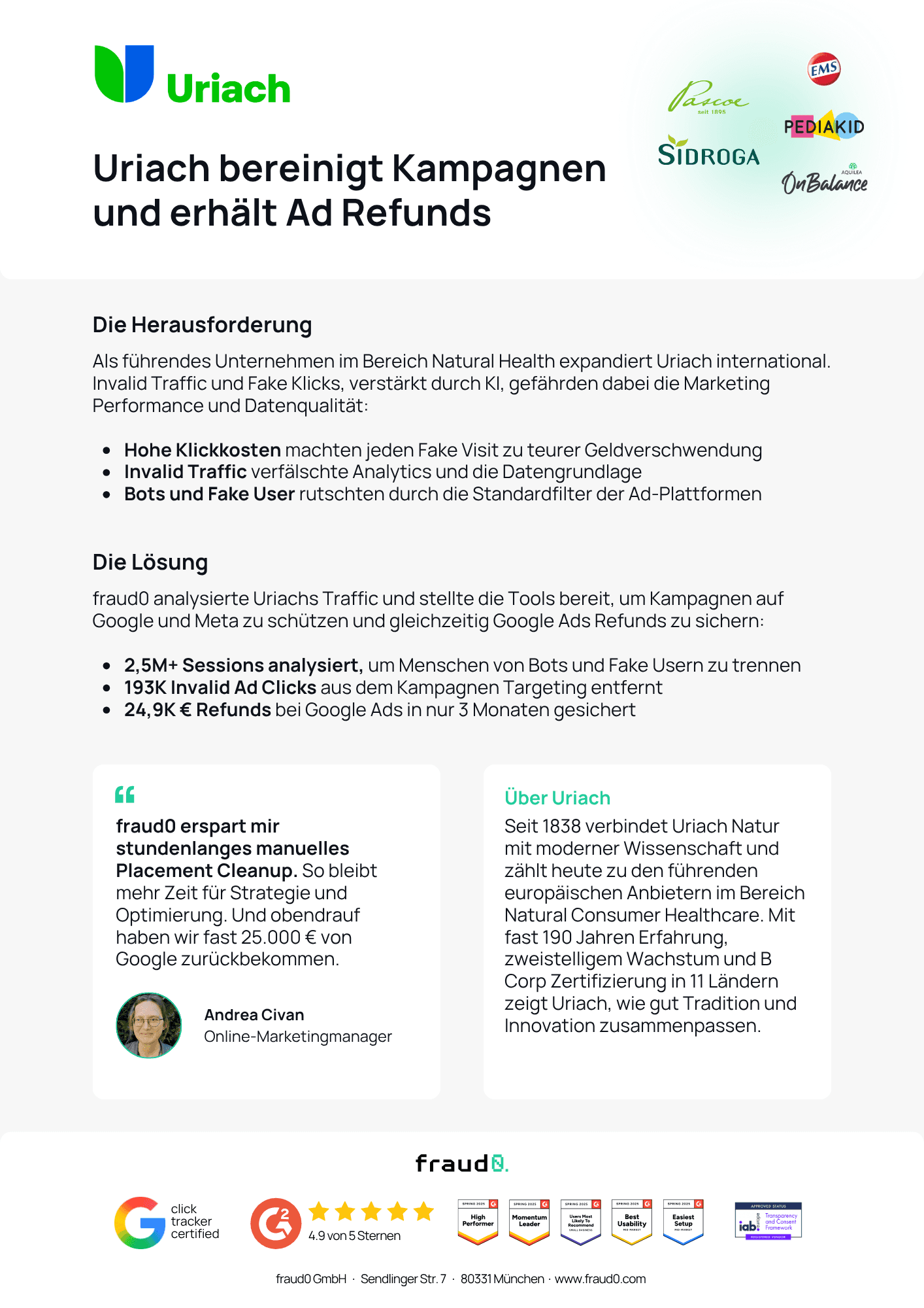 Bild der Uriach x fraud0 Fallstudie
