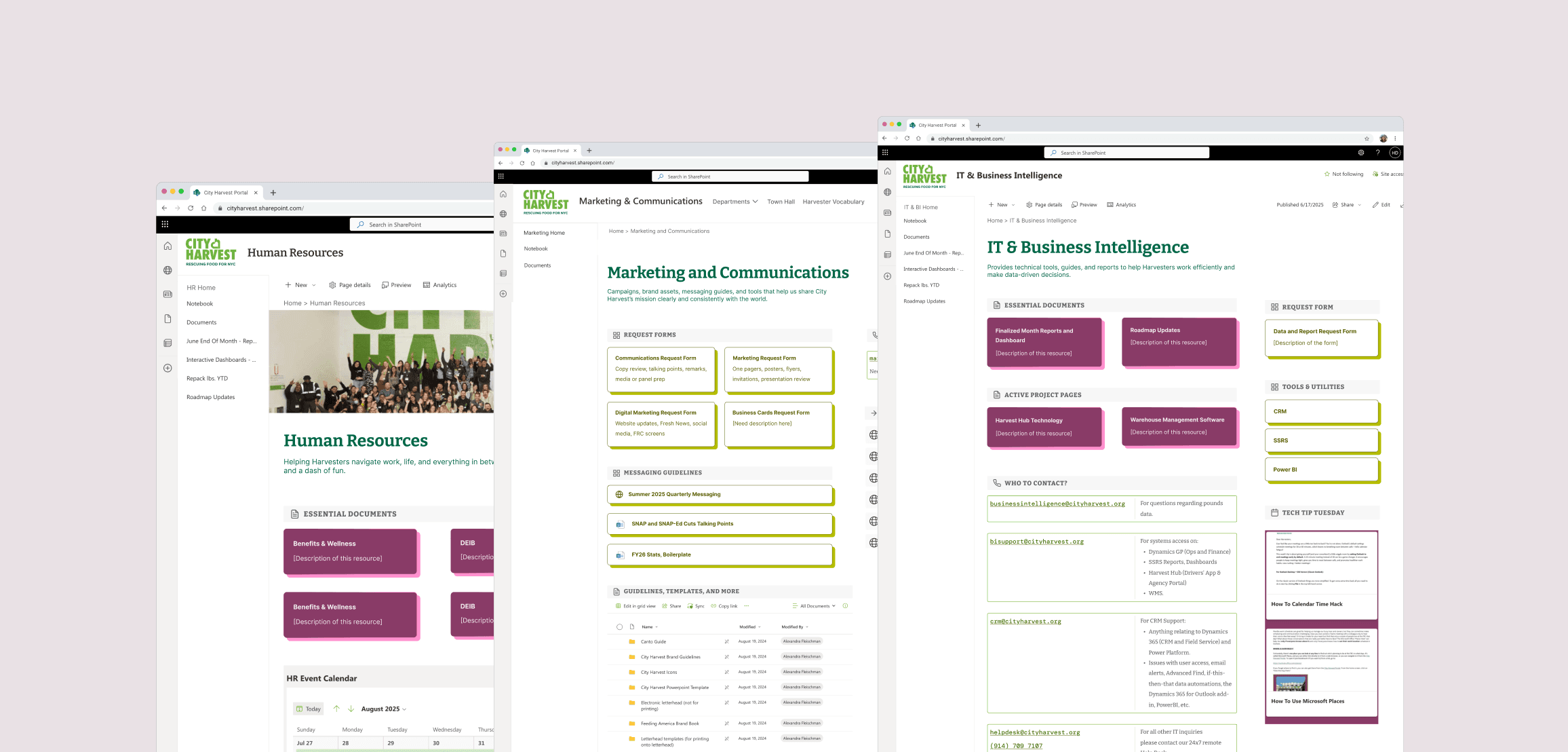 Department templates