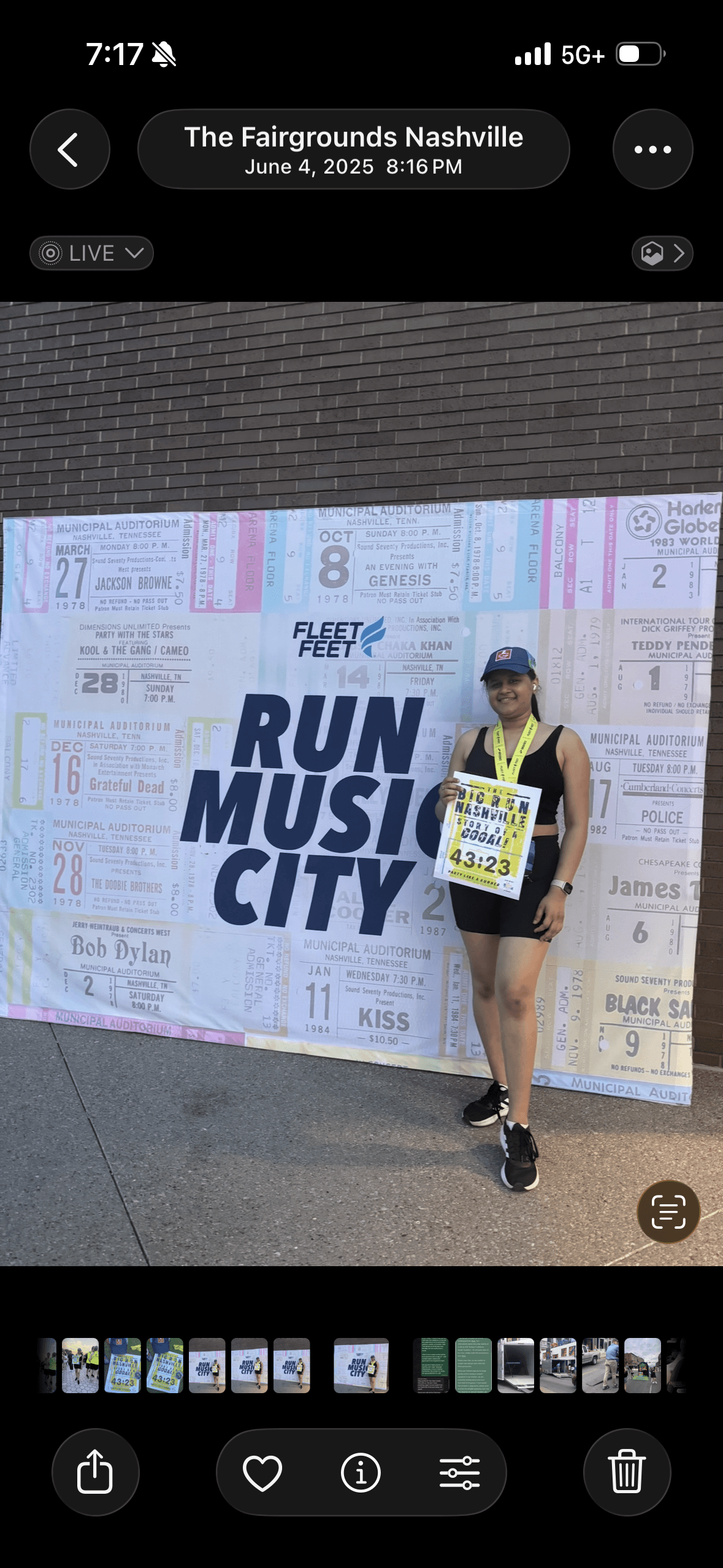 Modern buildings with geometric patterns against dark sky