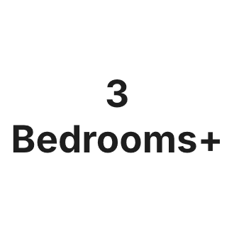 3+ Bedrooms