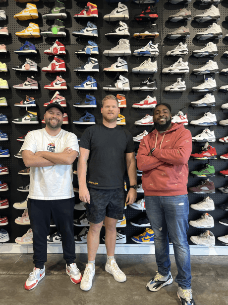 An image of the owenr of Flipflip and two guys that own a shop with him in florida for exclusive deals.