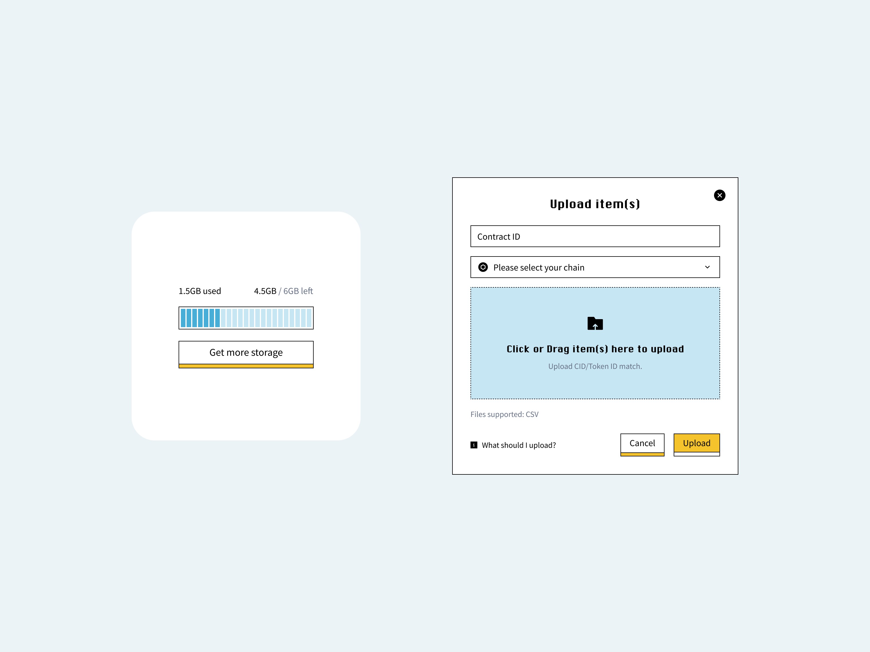 NFT Storage Dashboard UX progress