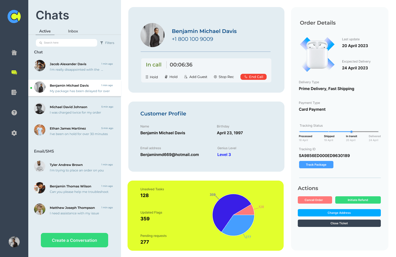 AI Client Onboarding Assistant Example Dashboard