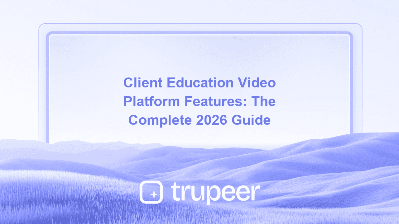 Client Education Video Platform Features: The Complete 2026 Guide