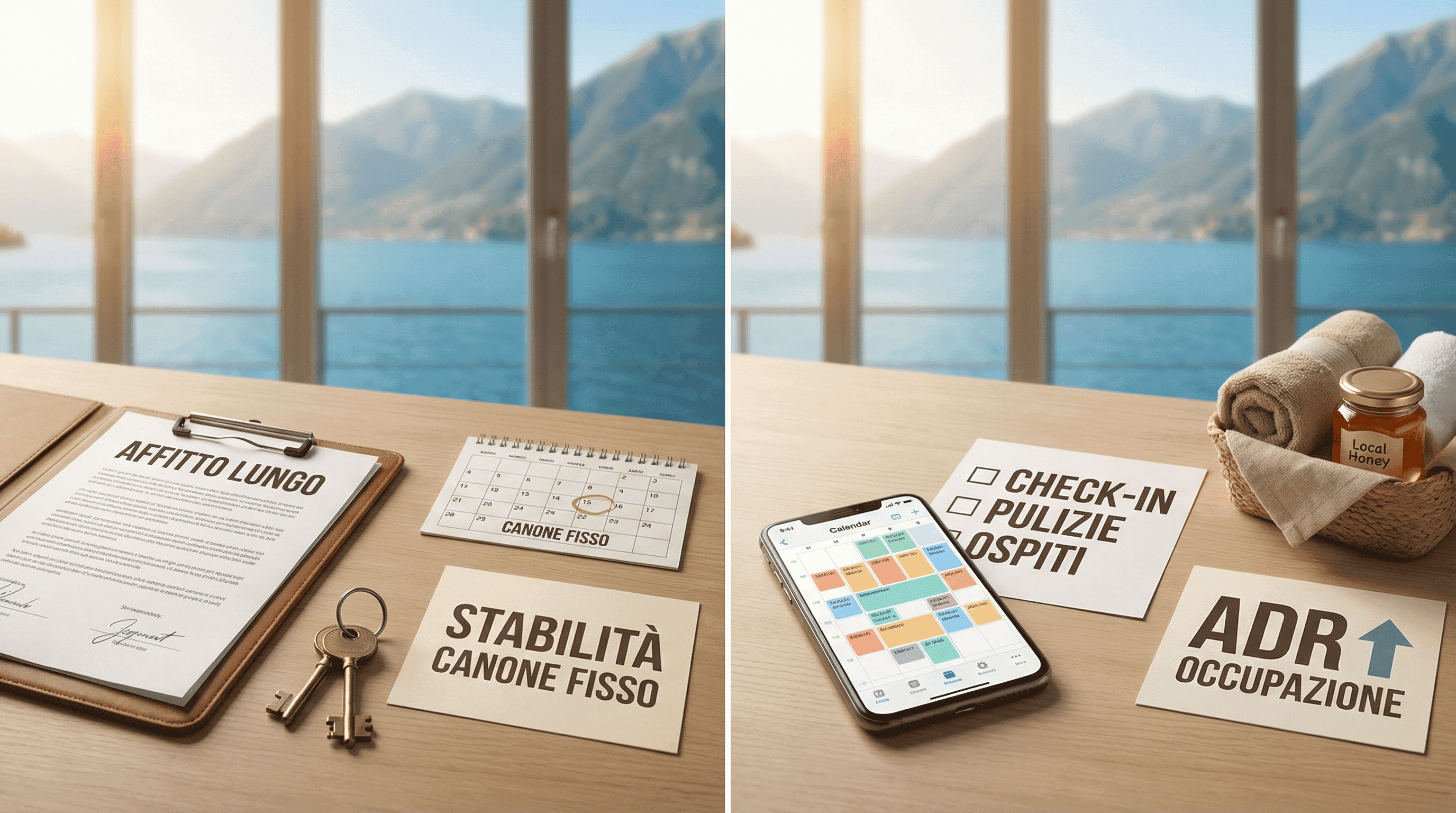 affitto a breve termine vs lungo termine a Como - Lago di Como