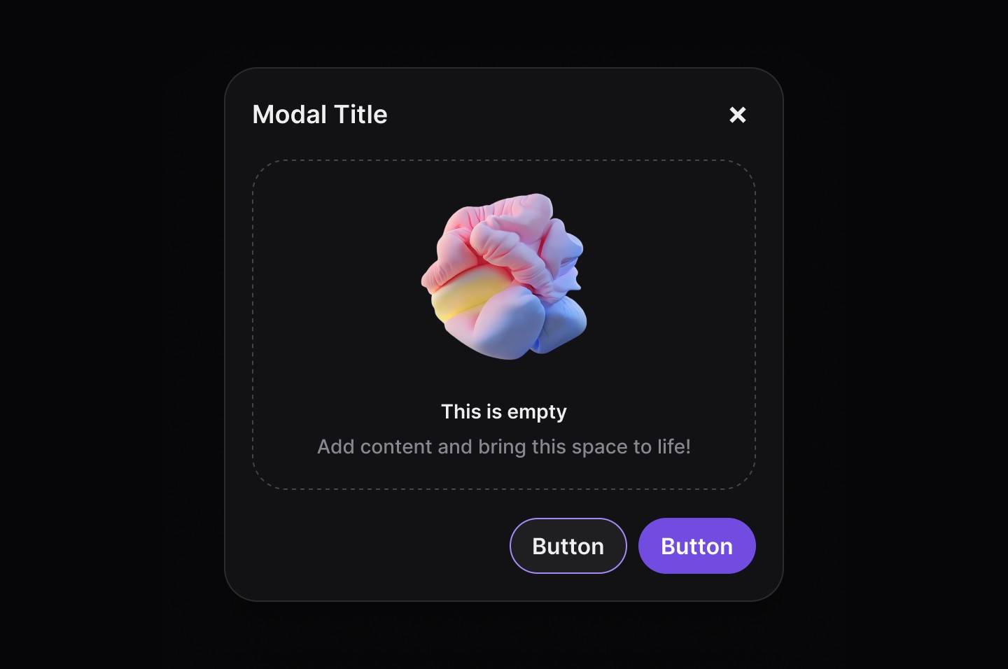 A modal dialog box with a warning message that says, “Your data won’t be saved! Are you sure you want to quit registration?” Below the message, there are two buttons: “Continue editing” in a white outline and “Quit” in a red-filled button. A close icon (✕) is positioned at the top-right corner, allowing users to dismiss the modal. The design emphasizes the quit action with a red button, signaling a potentially irreversible action.