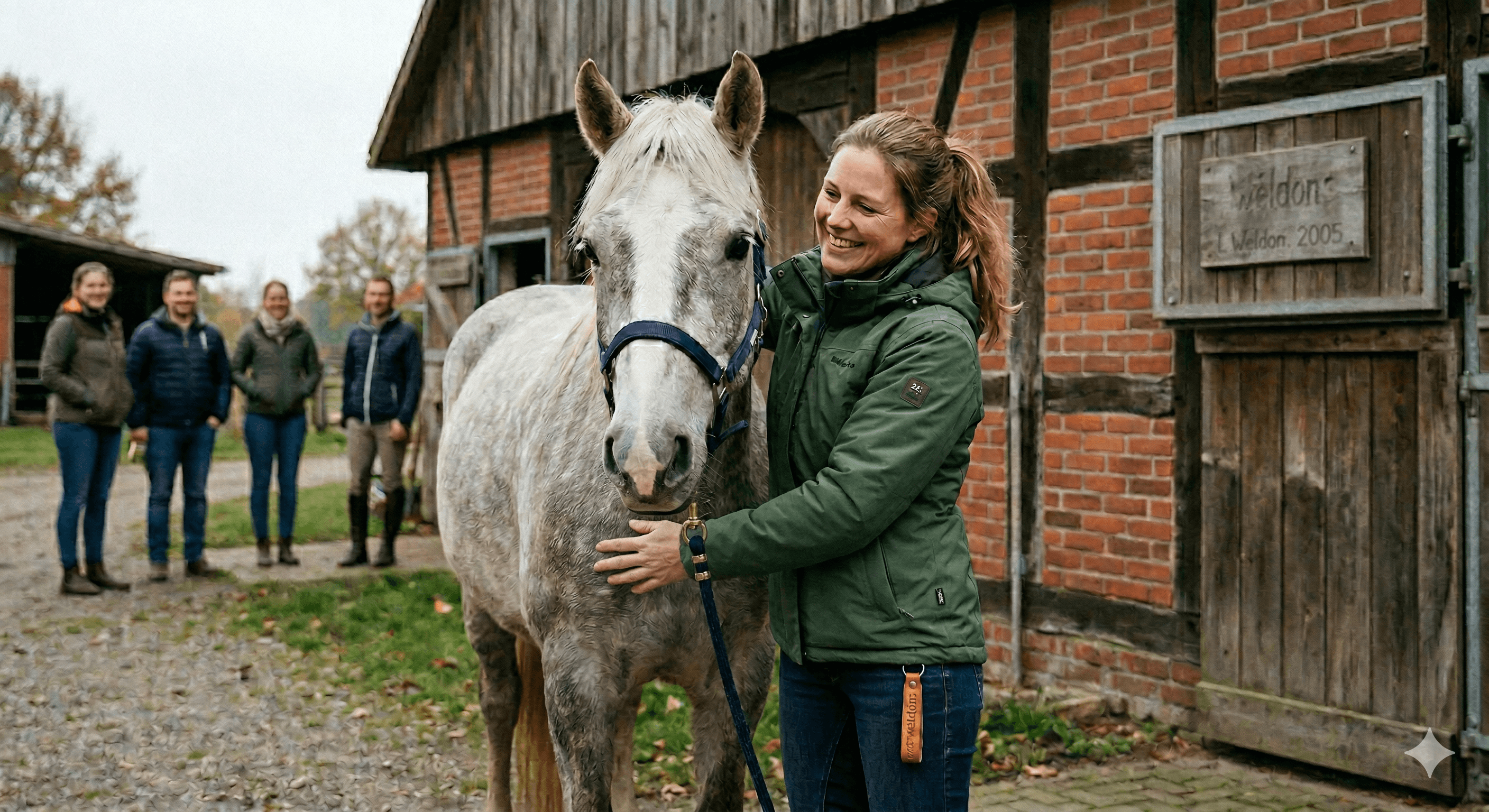 Woman with her first horse