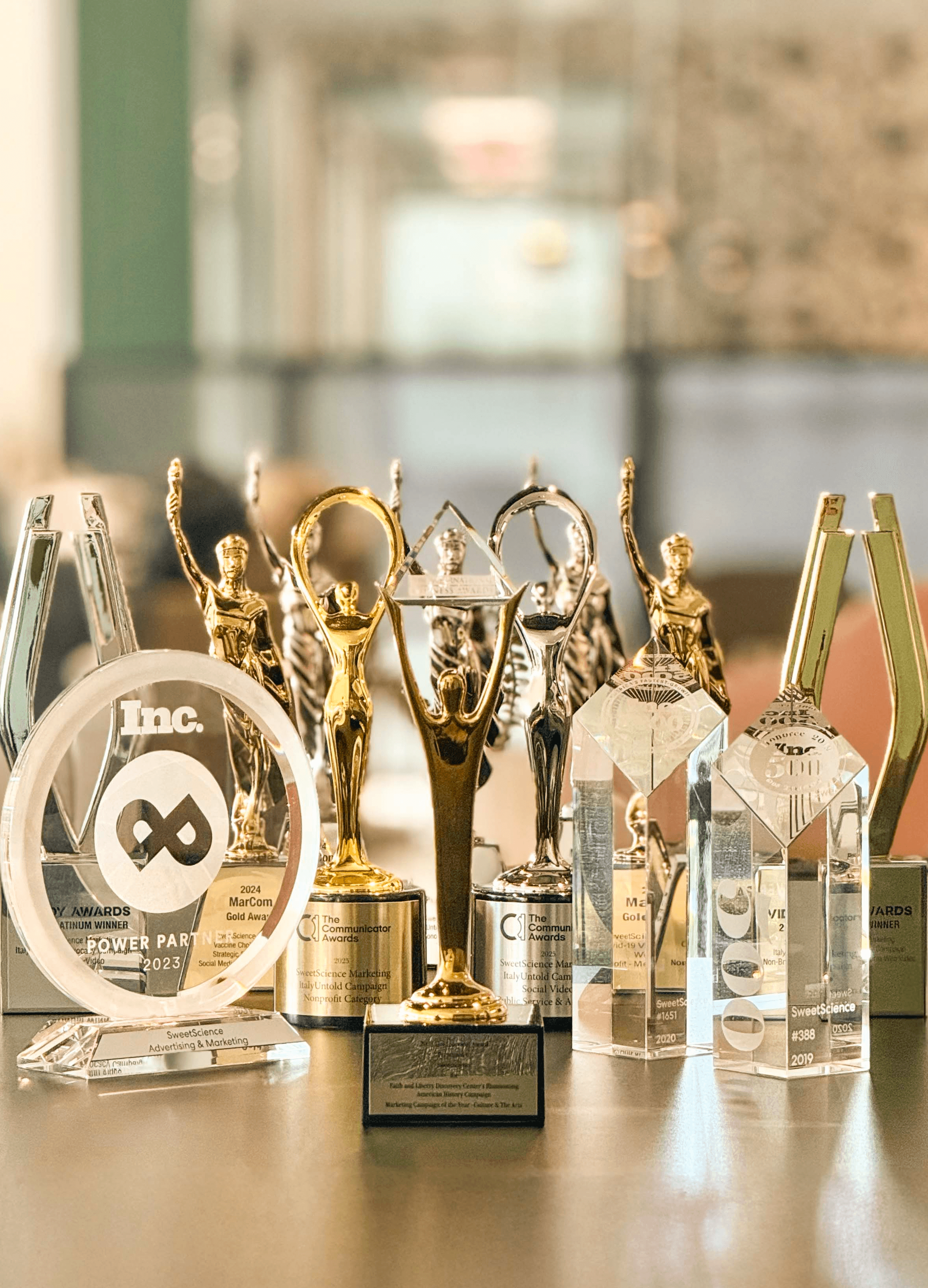 collection of awards won by sweetscience