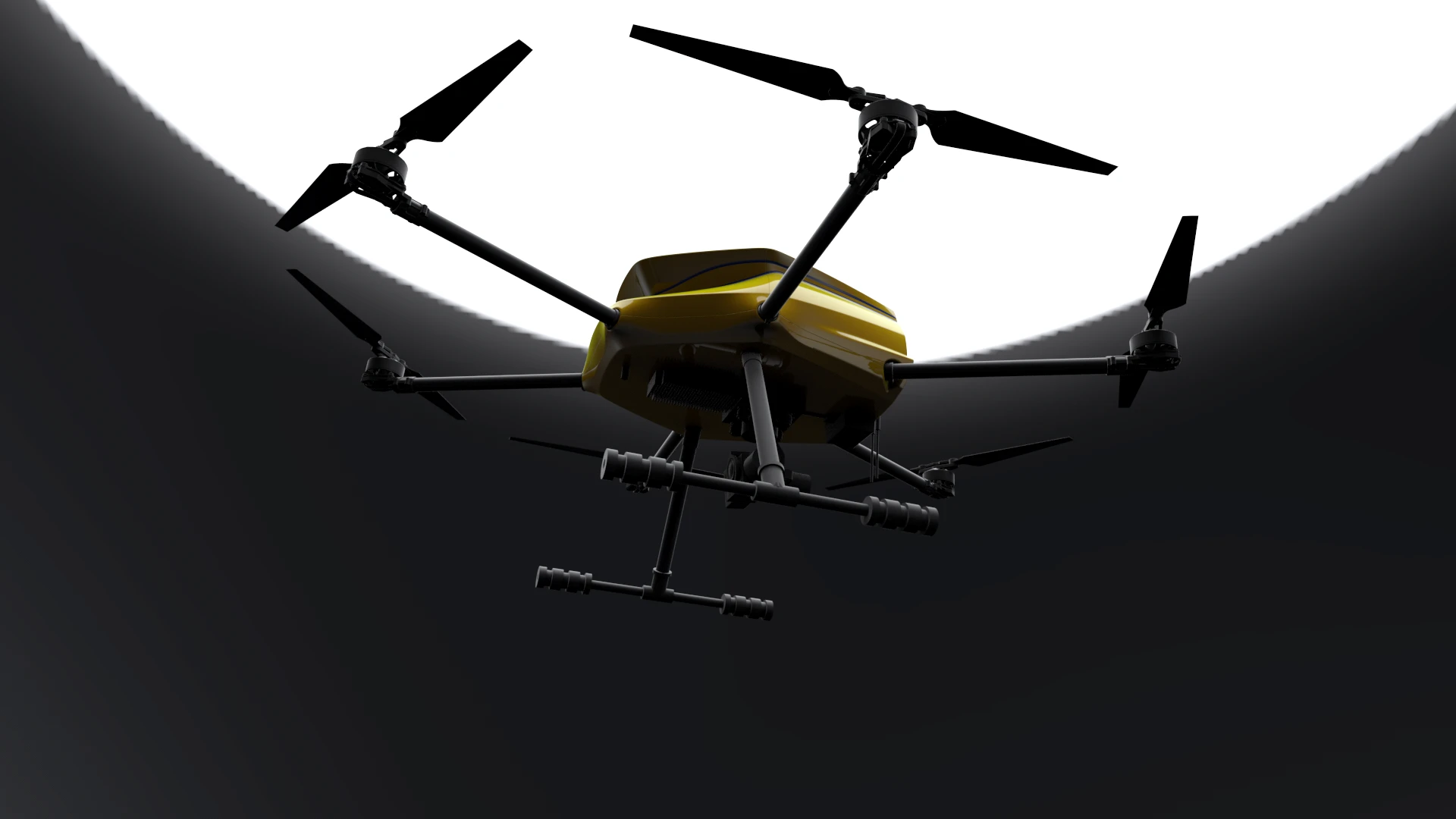 Surveillance drone render for E-Plane Company designed by AYA Design Studios