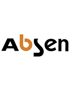 Absen Logo - Black, Orange and White